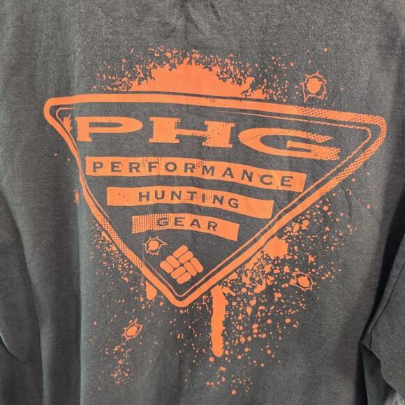 Columbia T Shirt Mens Medium PHG Chocolate Brown Orange Crew Neck Tee - Picture 8 of 10